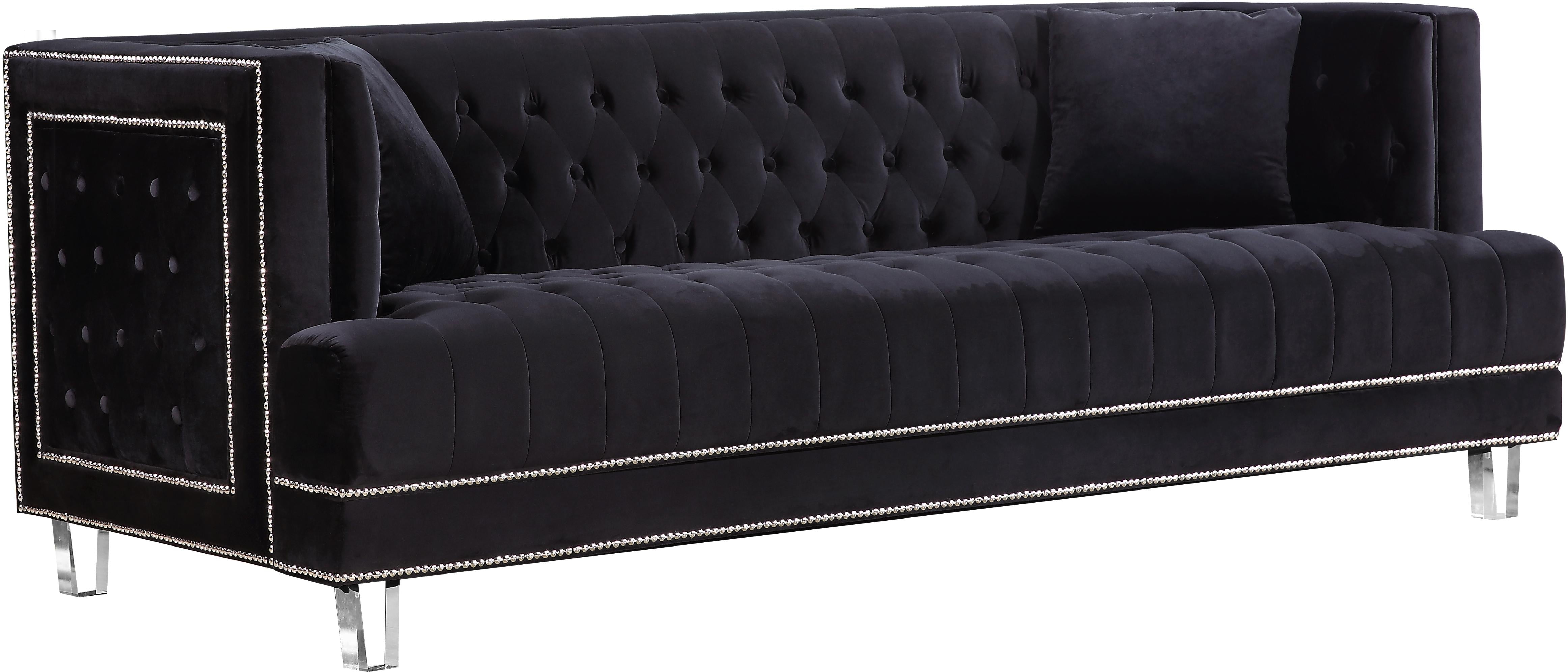 Lucas Black Velvet Sofa - Luxe Home Furnishings (Jersey City, NJ)