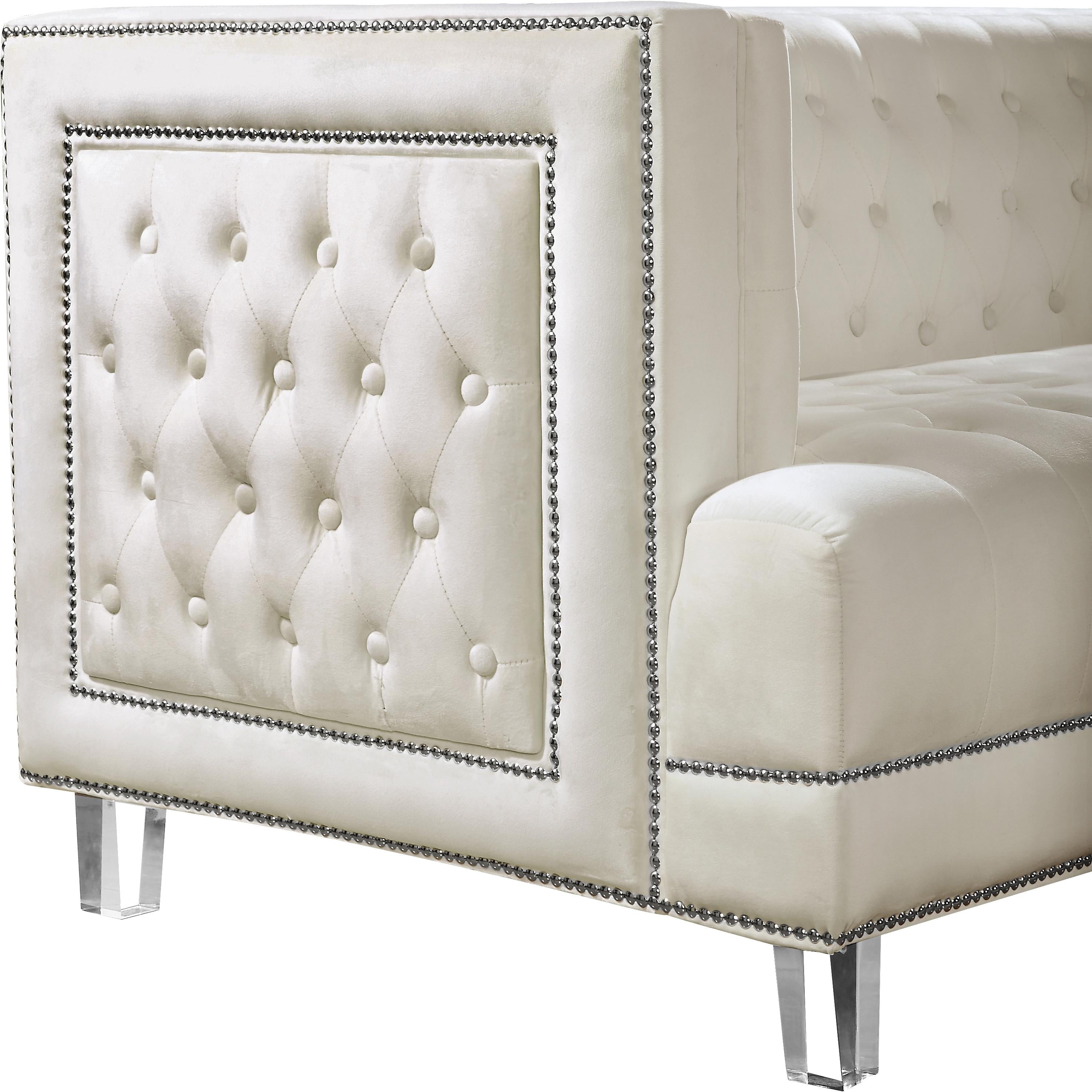 Lucas Cream Velvet Chair - Luxe Home Furnishings (Jersey City, NJ)