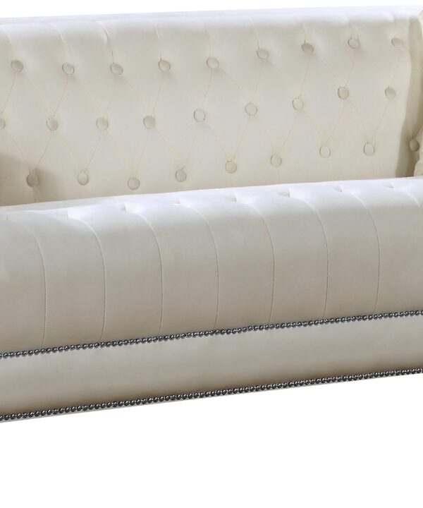 Lucas Cream Velvet Sofa - Luxe Home Furnishings (Jersey City, NJ)