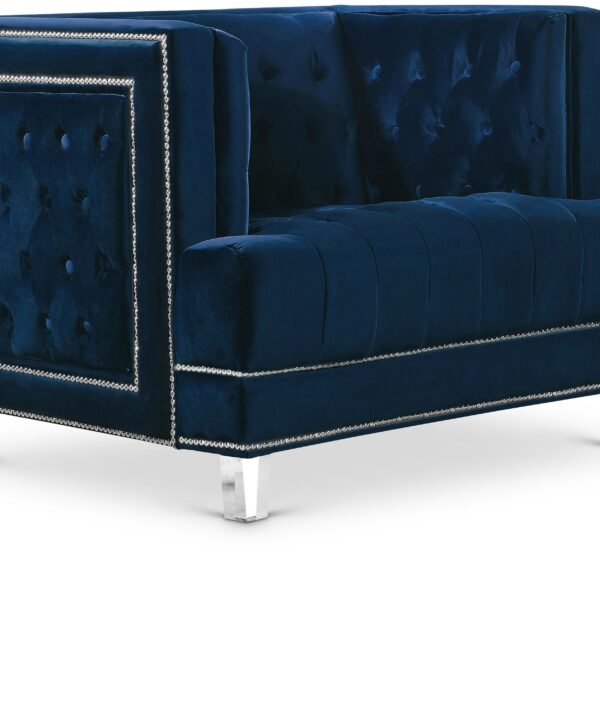 Lucas Navy Velvet Chair - Luxe Home Furnishings (Jersey City, NJ)