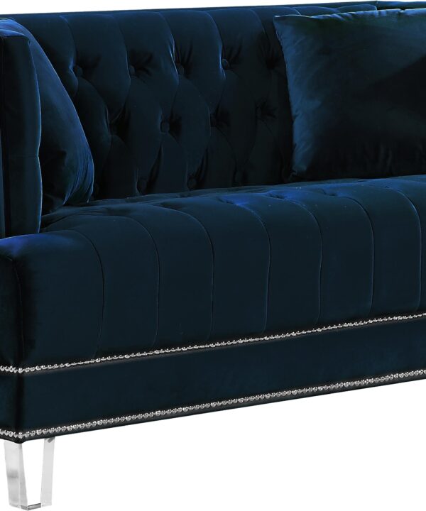 Lucas Navy Velvet Loveseat - Luxe Home Furnishings (Jersey City, NJ)