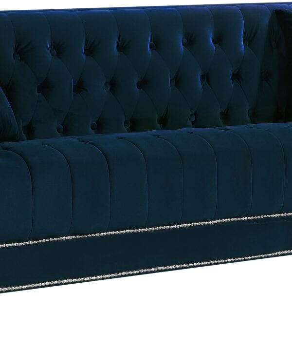 Lucas Navy Velvet Sofa - Luxe Home Furnishings (Jersey City, NJ)