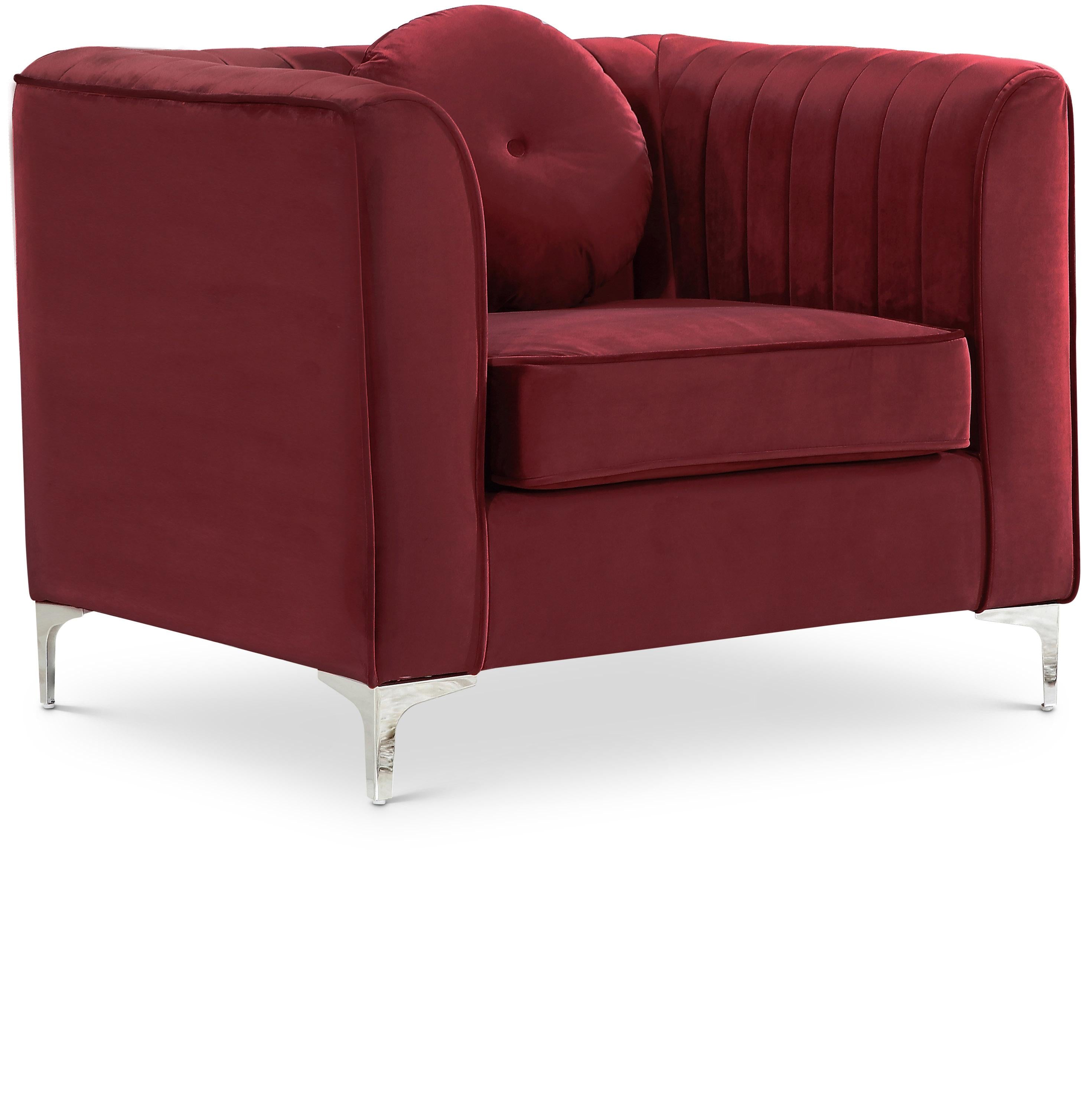 Isabelle Burgundy Velvet Chair - Luxe Home Furnishings (Jersey City, NJ)
