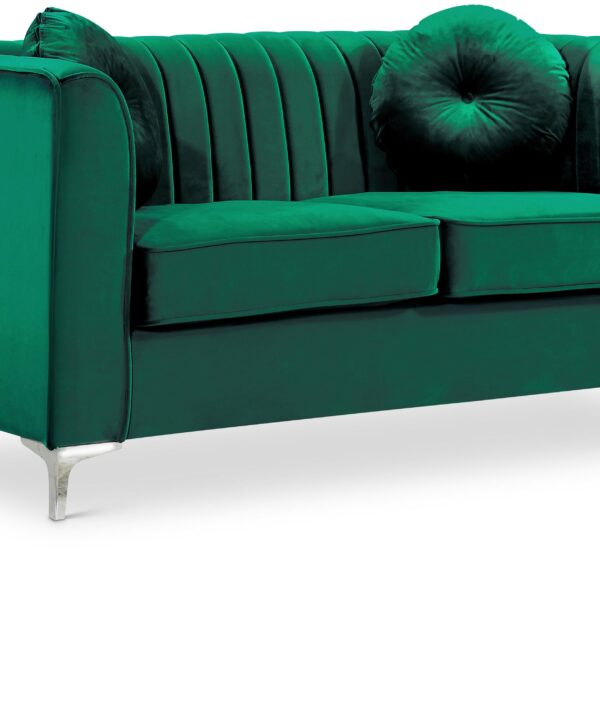 Isabelle Green Velvet Loveseat - Luxe Home Furnishings (Jersey City, NJ)