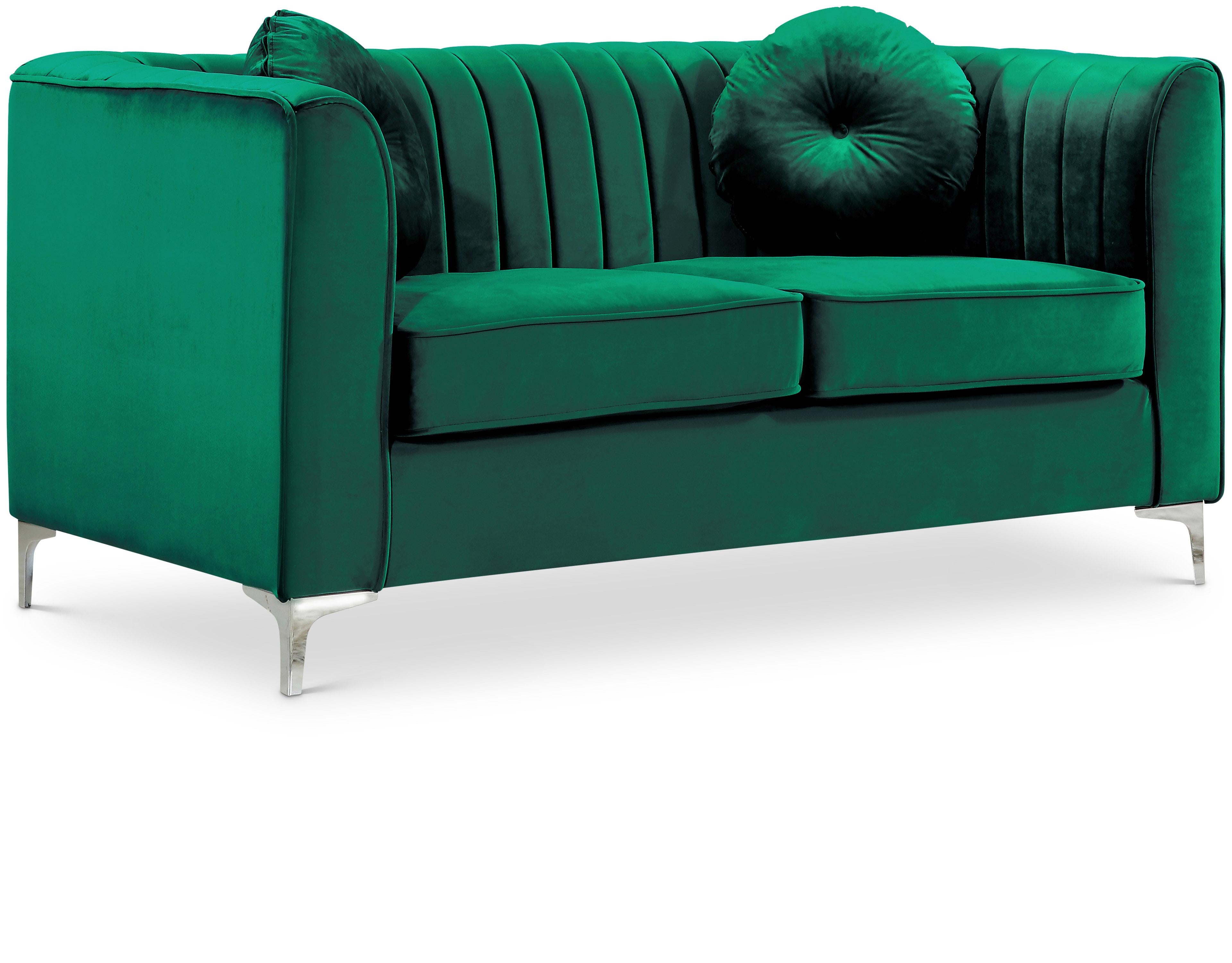 Isabelle Green Velvet Loveseat - Luxe Home Furnishings (Jersey City, NJ)