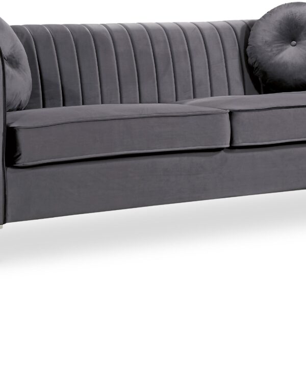 Isabelle Grey Velvet Sofa - Luxe Home Furnishings (Jersey City, NJ)