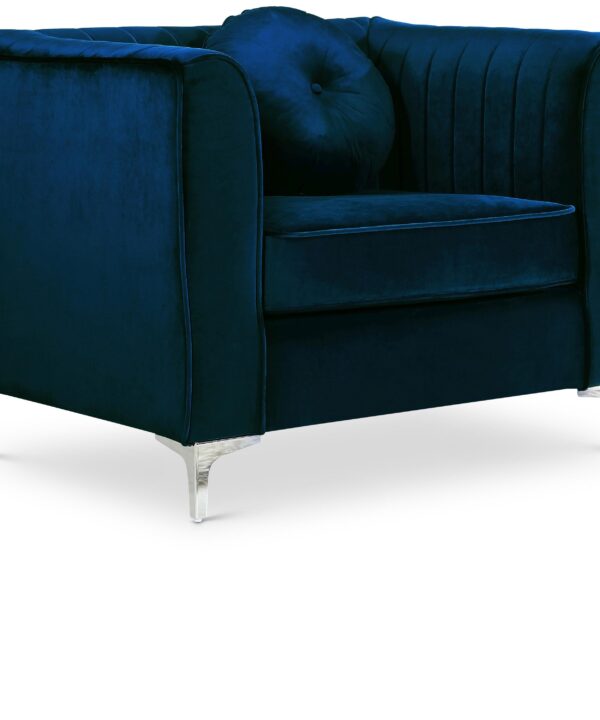 Isabelle Navy Velvet Chair - Luxe Home Furnishings (Jersey City, NJ)
