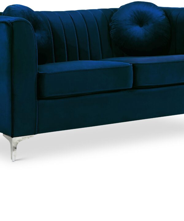 Isabelle Navy Velvet Loveseat - Luxe Home Furnishings (Jersey City, NJ)