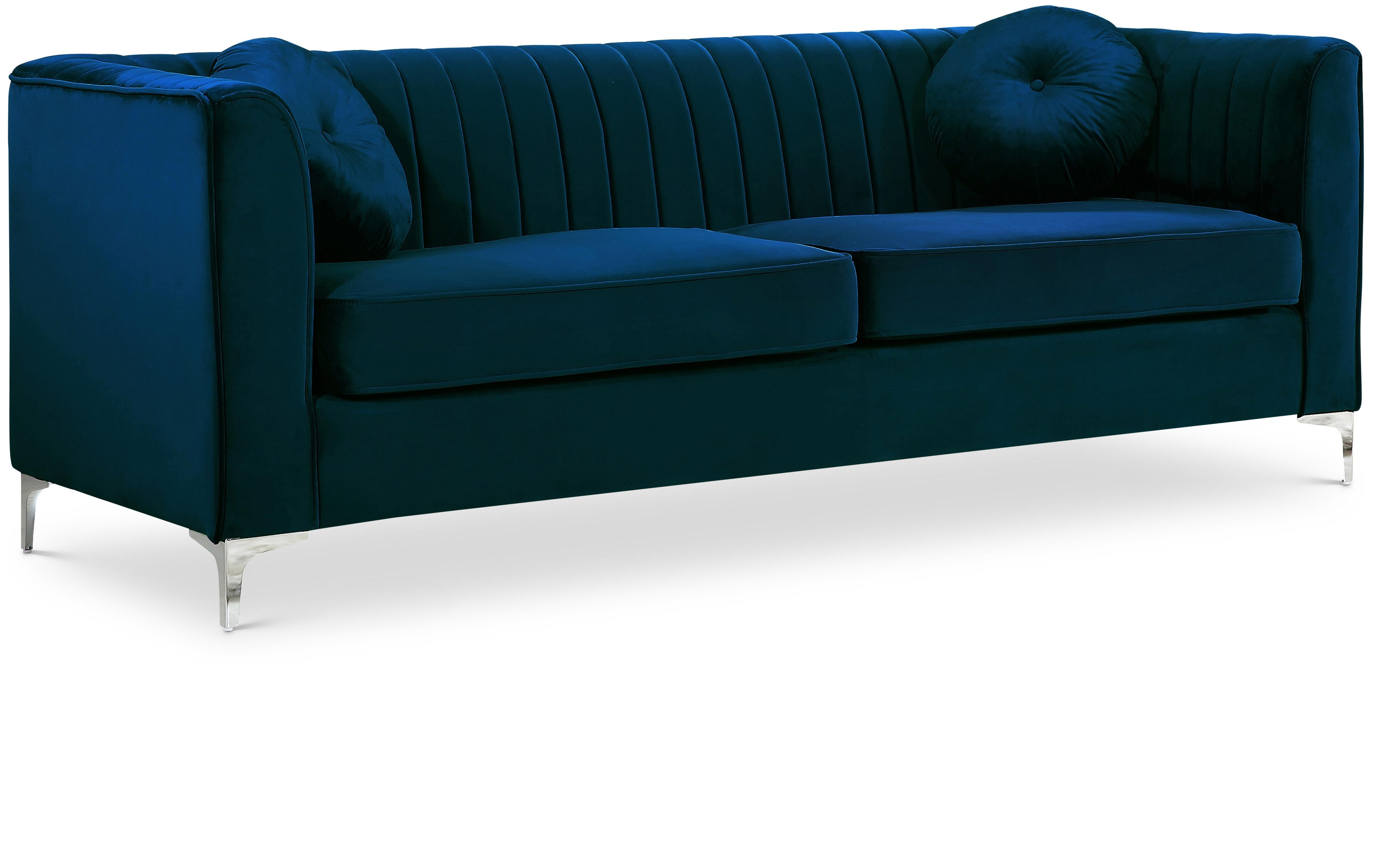 Isabelle Navy Velvet Sofa - Luxe Home Furnishings (Jersey City, NJ)
