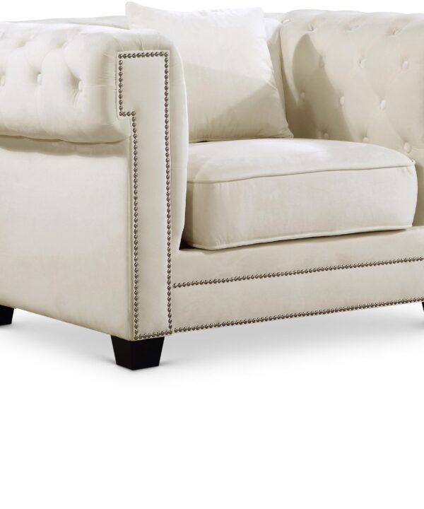 Bowery Cream Velvet Chair - Luxe Home Furnishings (Jersey City, NJ)