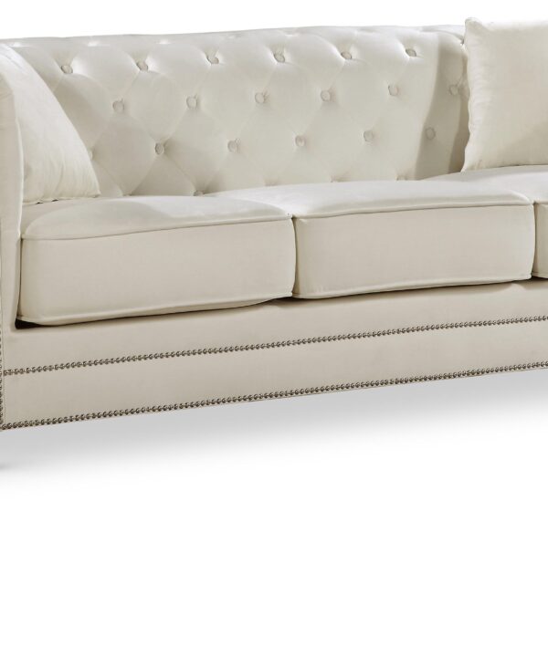 Bowery Cream Velvet Sofa - Luxe Home Furnishings (Jersey City, NJ)