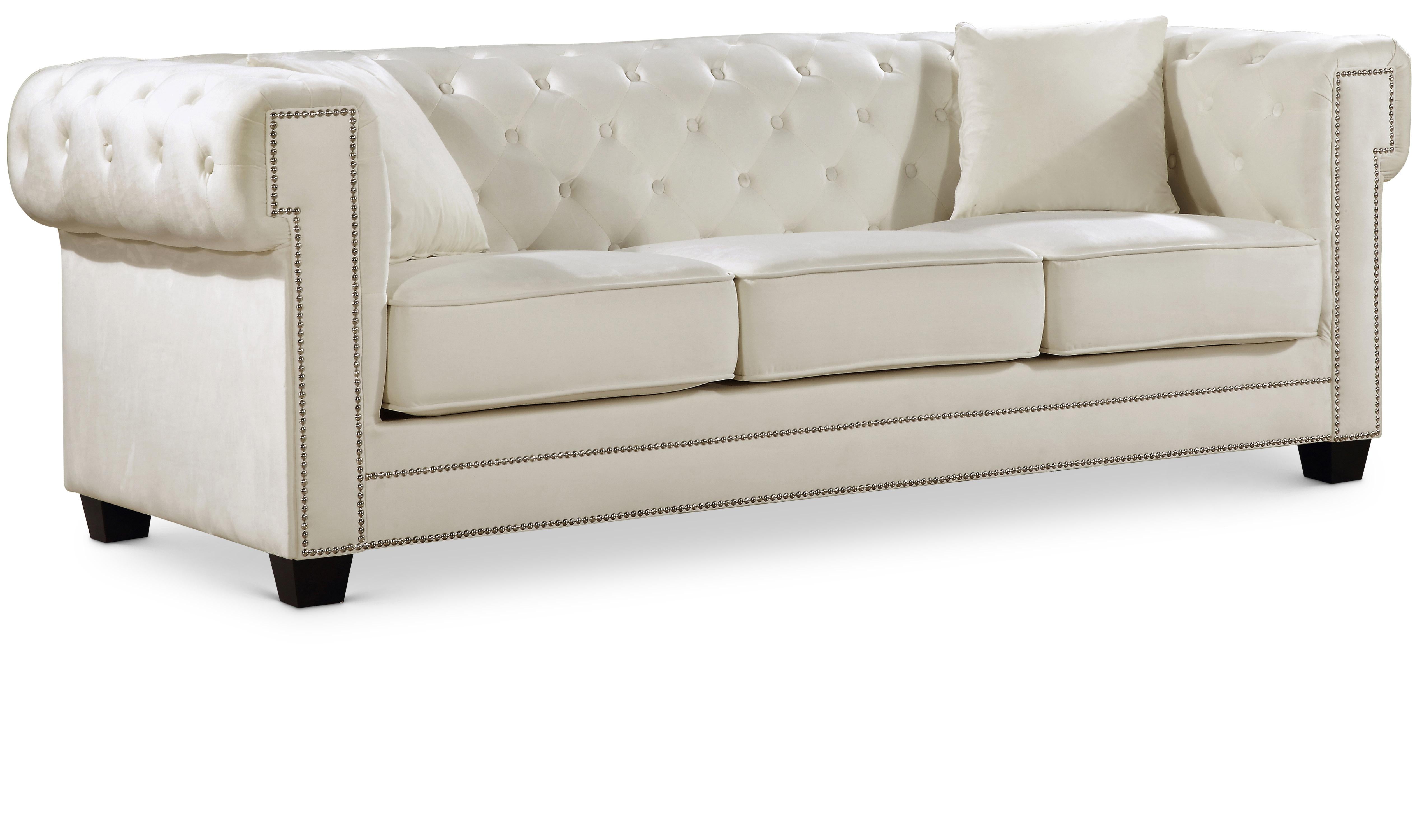 Bowery Cream Velvet Sofa - Luxe Home Furnishings (Jersey City, NJ)