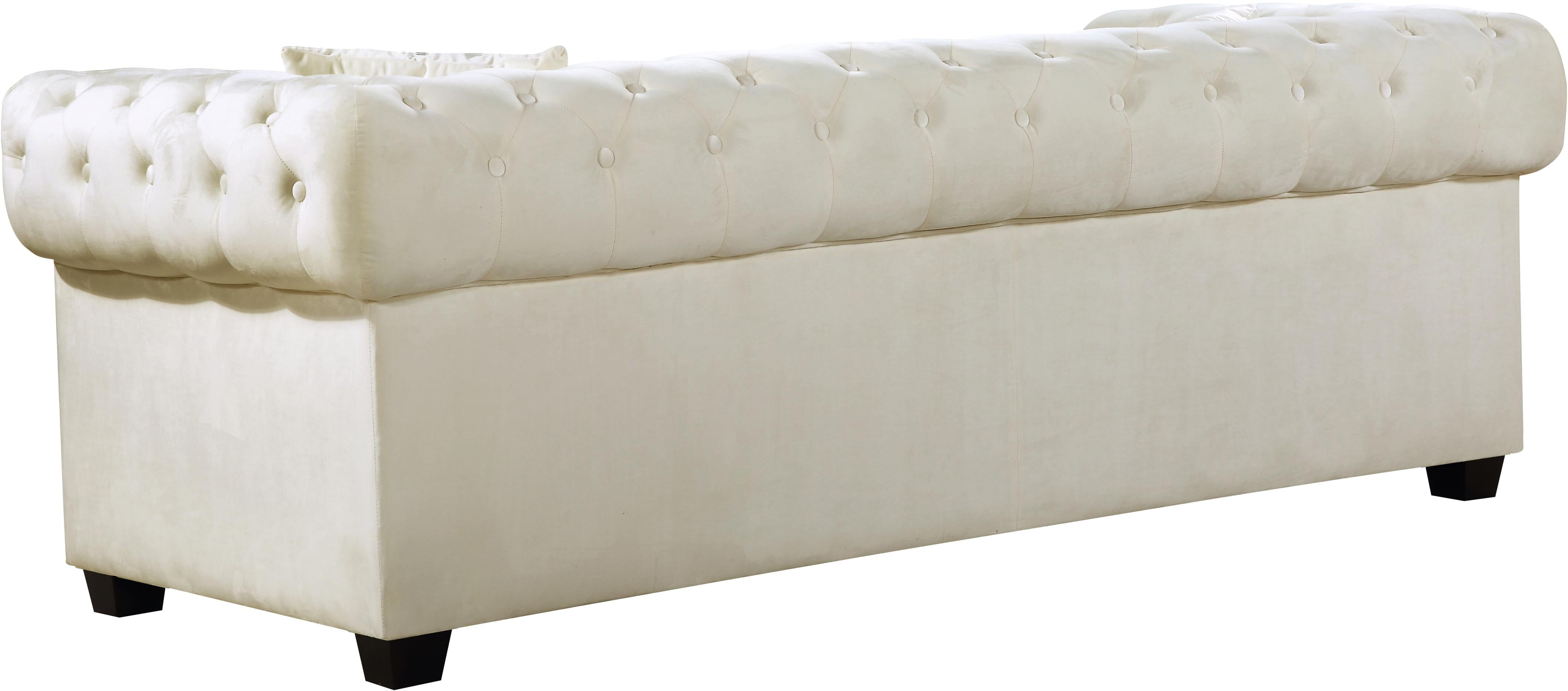 Bowery Cream Velvet Sofa - Luxe Home Furnishings (Jersey City, NJ)