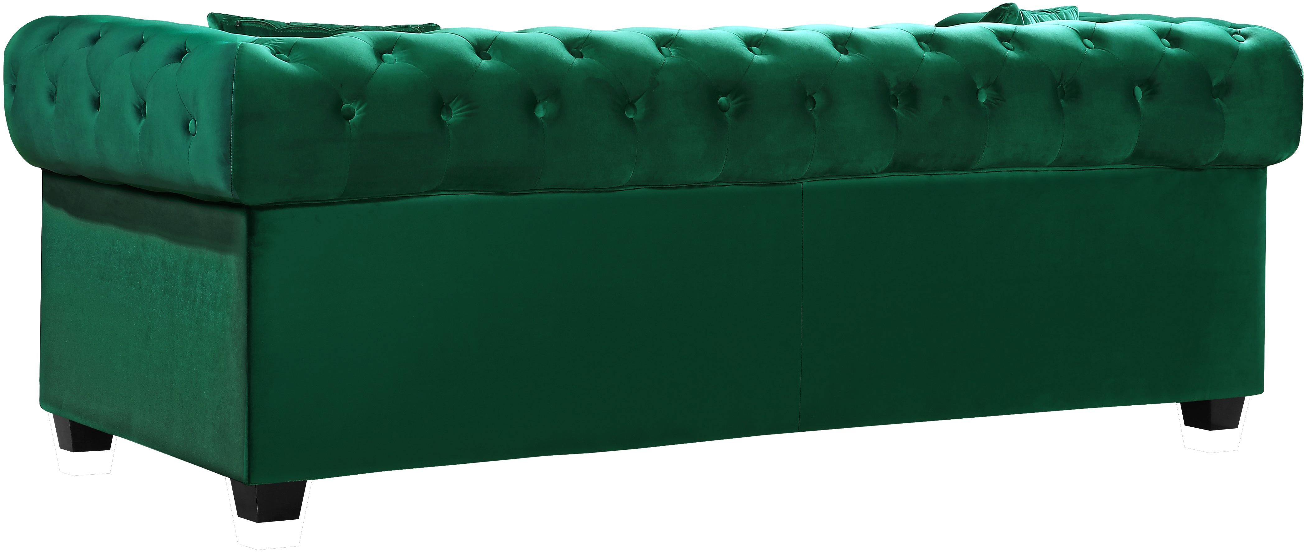 Bowery Green Velvet Loveseat - Luxe Home Furnishings (Jersey City, NJ)
