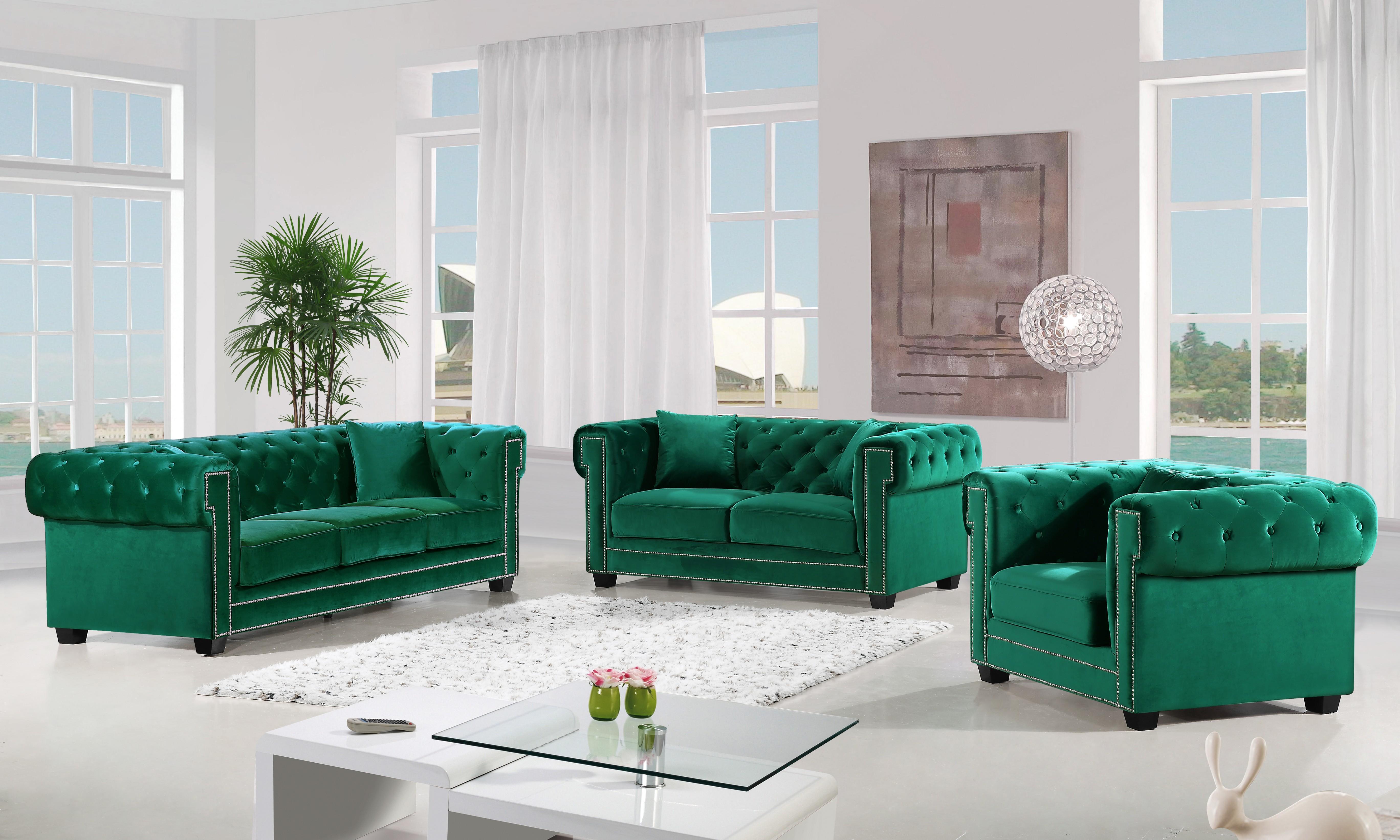Bowery Green Velvet Chair - Luxe Home Furnishings (Jersey City, NJ)