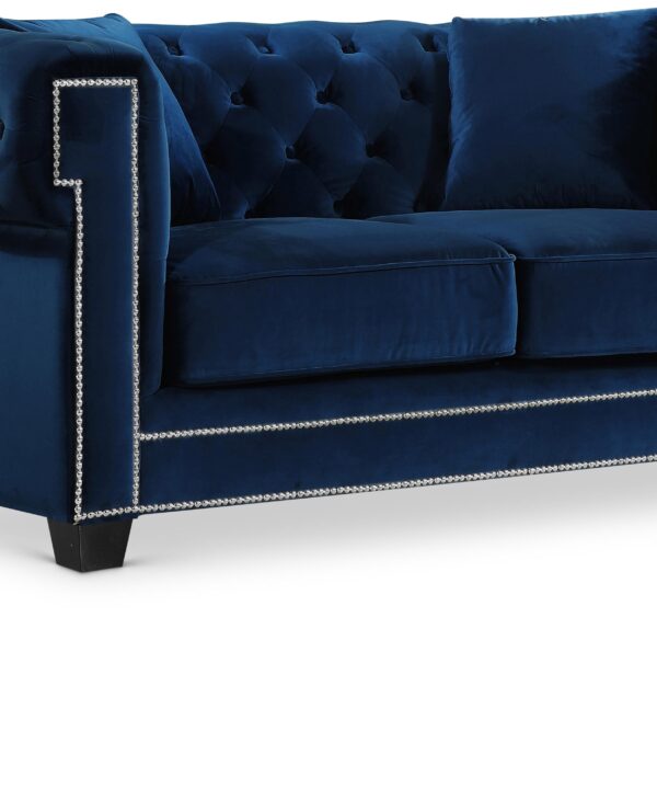 Bowery Navy Velvet Loveseat - Luxe Home Furnishings (Jersey City, NJ)