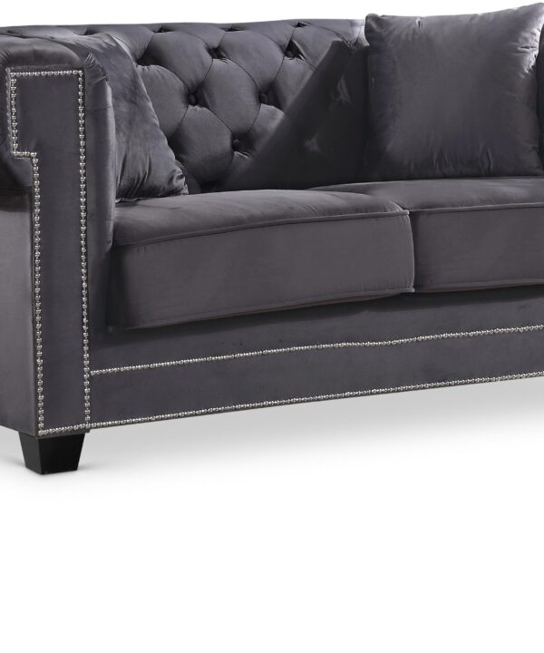 Bowery Grey Velvet Loveseat - Luxe Home Furnishings (Jersey City, NJ)