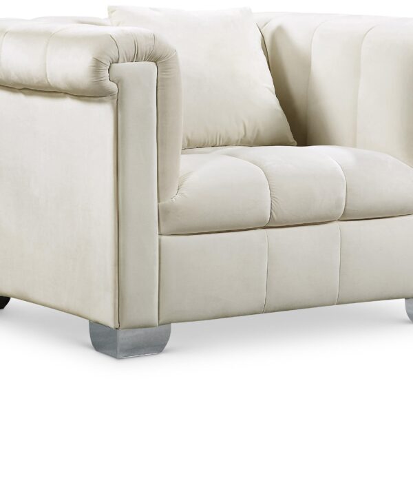 Kayla Cream Velvet Chair - Luxe Home Furnishings (Jersey City, NJ)