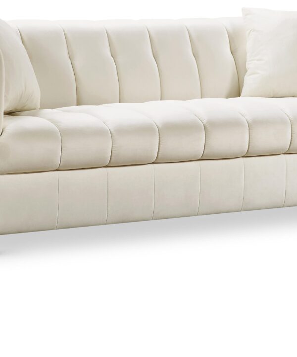 Kayla Cream Velvet Sofa - Luxe Home Furnishings (Jersey City, NJ)