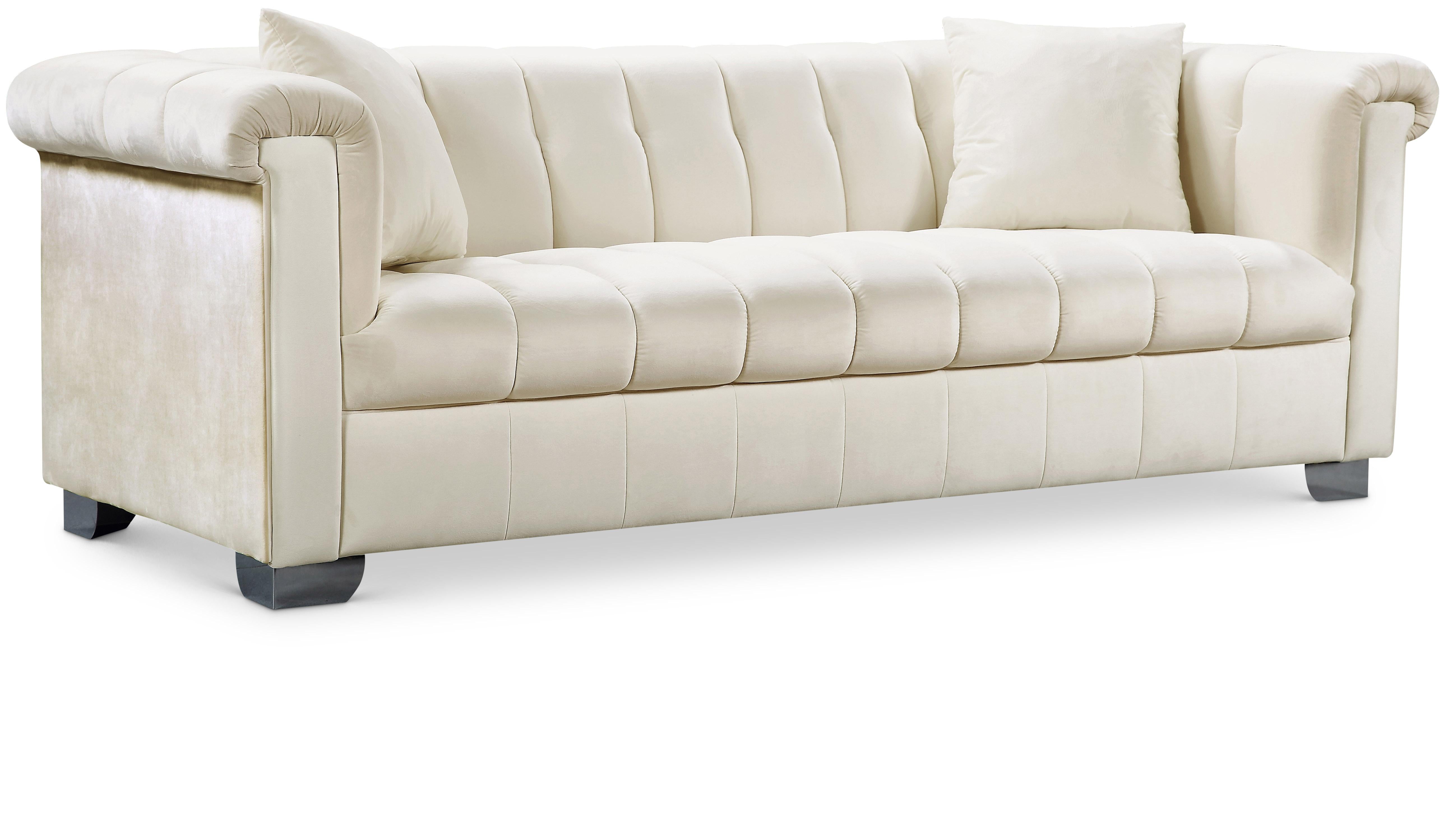 Kayla Cream Velvet Sofa - Luxe Home Furnishings (Jersey City, NJ)