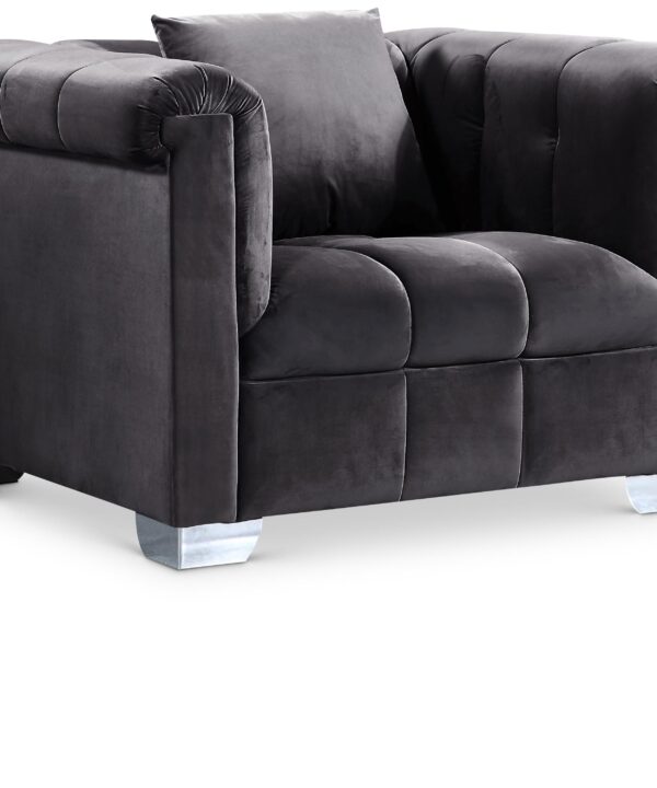 Kayla Grey Velvet Chair - Luxe Home Furnishings (Jersey City, NJ)