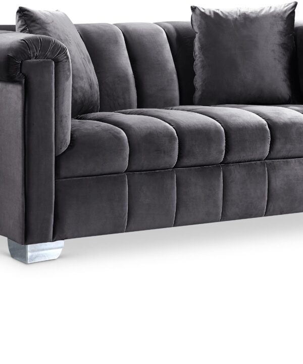 Kayla Grey Velvet Loveseat - Luxe Home Furnishings (Jersey City, NJ)