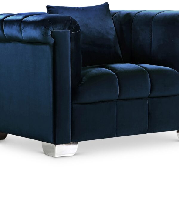 Kayla Navy Velvet Chair - Luxe Home Furnishings (Jersey City, NJ)