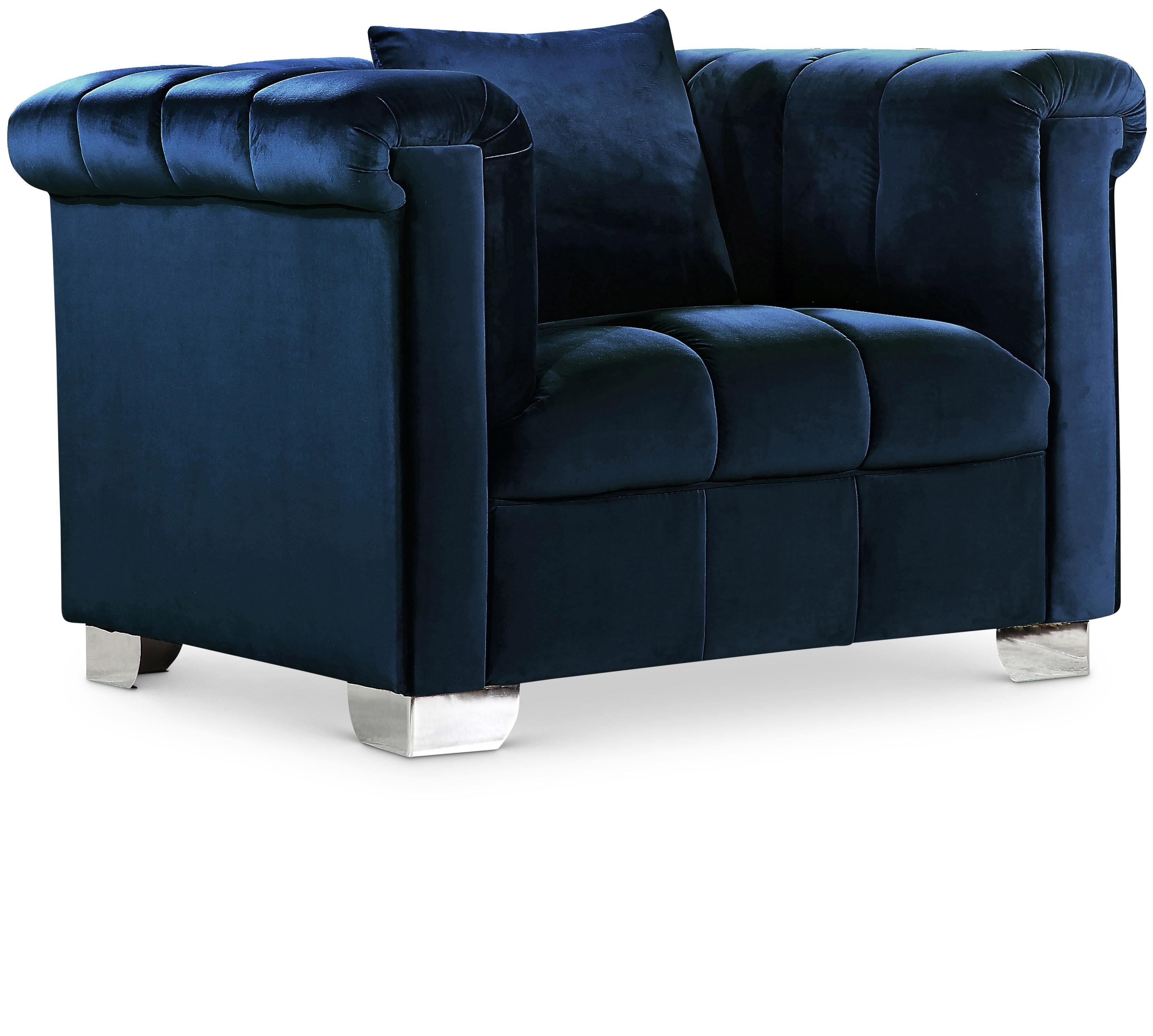Kayla Navy Velvet Chair - Luxe Home Furnishings (Jersey City, NJ)