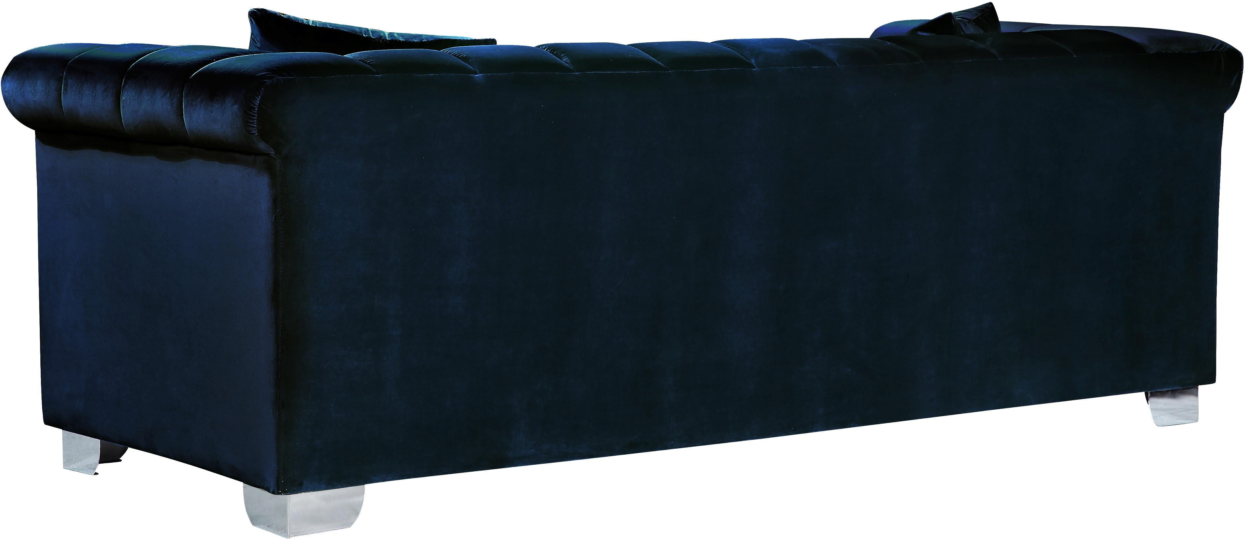 Kayla Navy Velvet Loveseat - Luxe Home Furnishings (Jersey City, NJ)