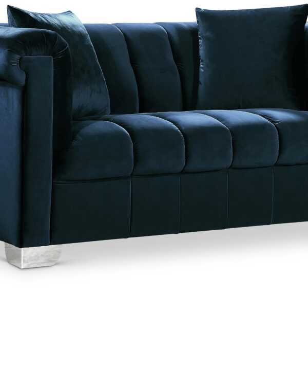 Kayla Navy Velvet Loveseat - Luxe Home Furnishings (Jersey City, NJ)