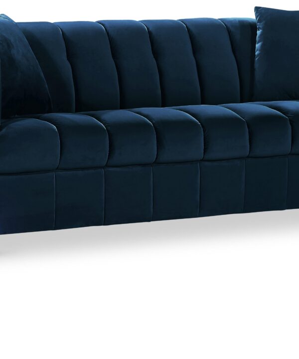Kayla Navy Velvet Sofa - Luxe Home Furnishings (Jersey City, NJ)