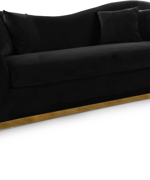 Arabella Black Velvet Sofa - Luxe Home Furnishings (Jersey City, NJ)