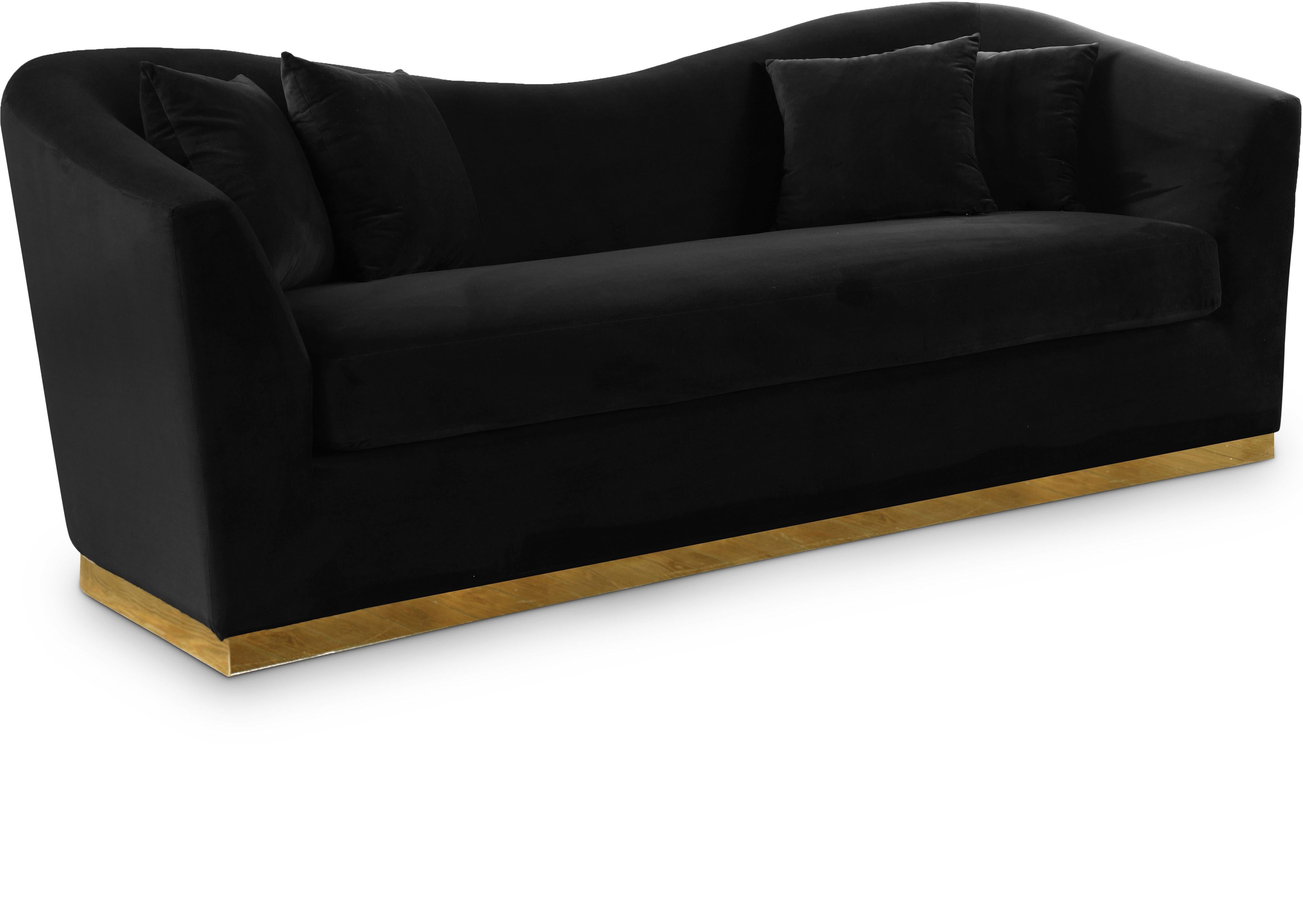 Arabella Black Velvet Sofa - Luxe Home Furnishings (Jersey City, NJ)