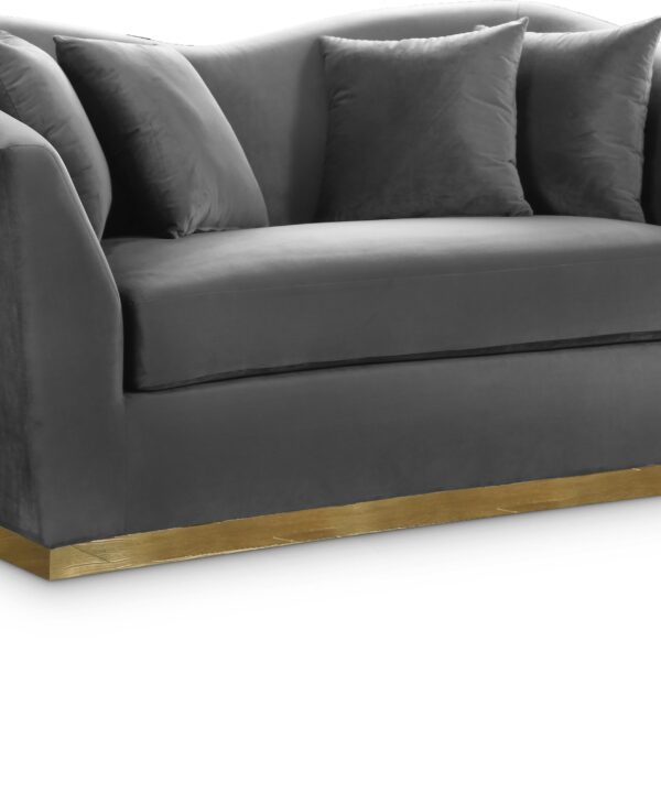 Arabella Grey Velvet Loveseat - Luxe Home Furnishings (Jersey City, NJ)