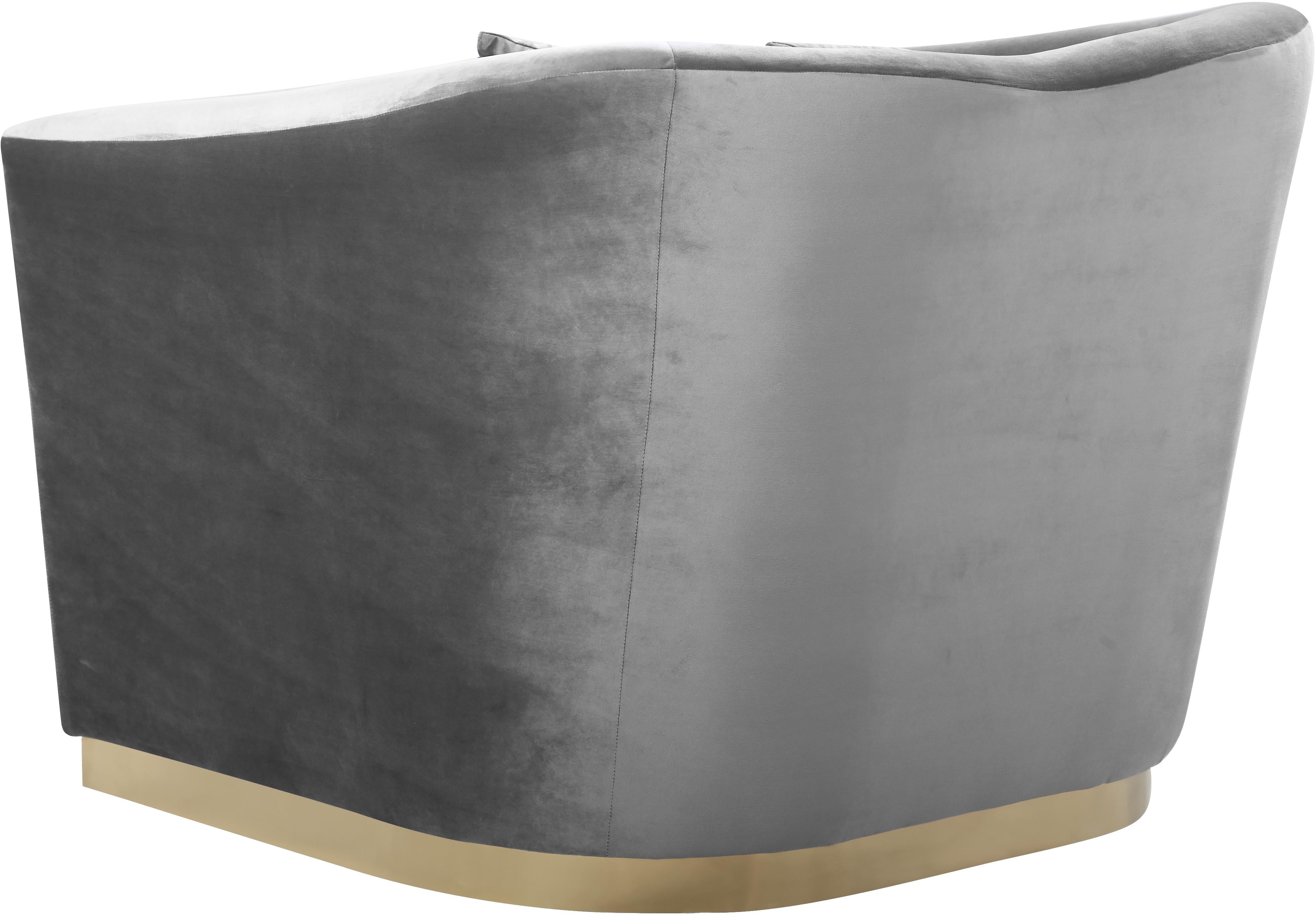 Arabella Grey Velvet Chair - Luxe Home Furnishings (Jersey City, NJ)