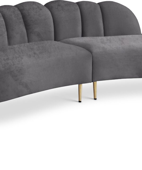 Divine Grey Velvet 2pc. Sectional - Luxe Home Furnishings (Jersey City, NJ)
