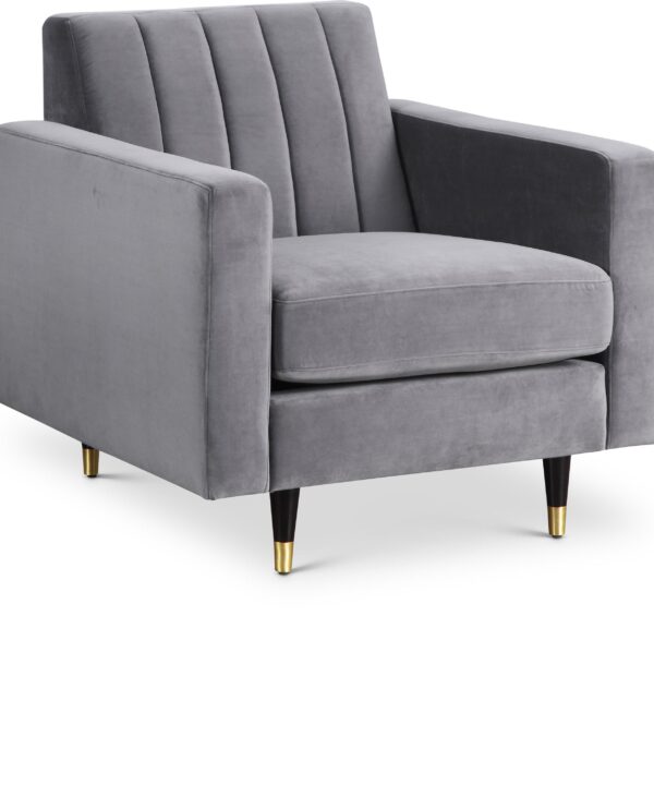 Lola Grey Velvet Chair