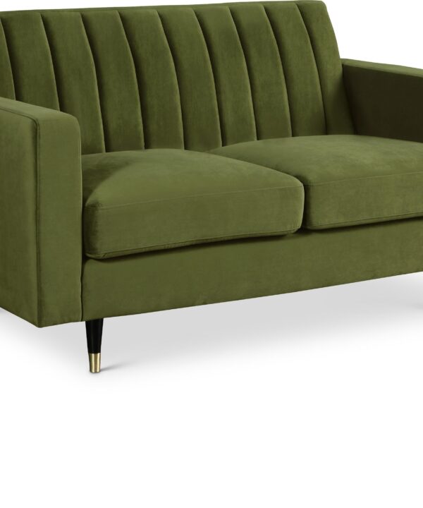 Lola Olive Velvet Loveseat - Luxe Home Furnishings (Jersey City, NJ)