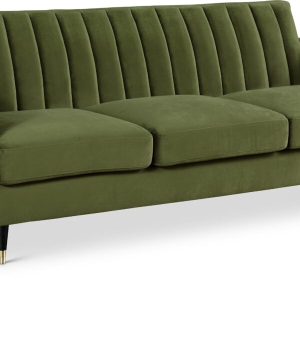 Lola Olive Velvet Sofa - Luxe Home Furnishings (Jersey City, NJ)