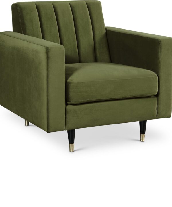Lola Olive Velvet Chair - Luxe Home Furnishings (Jersey City, NJ)