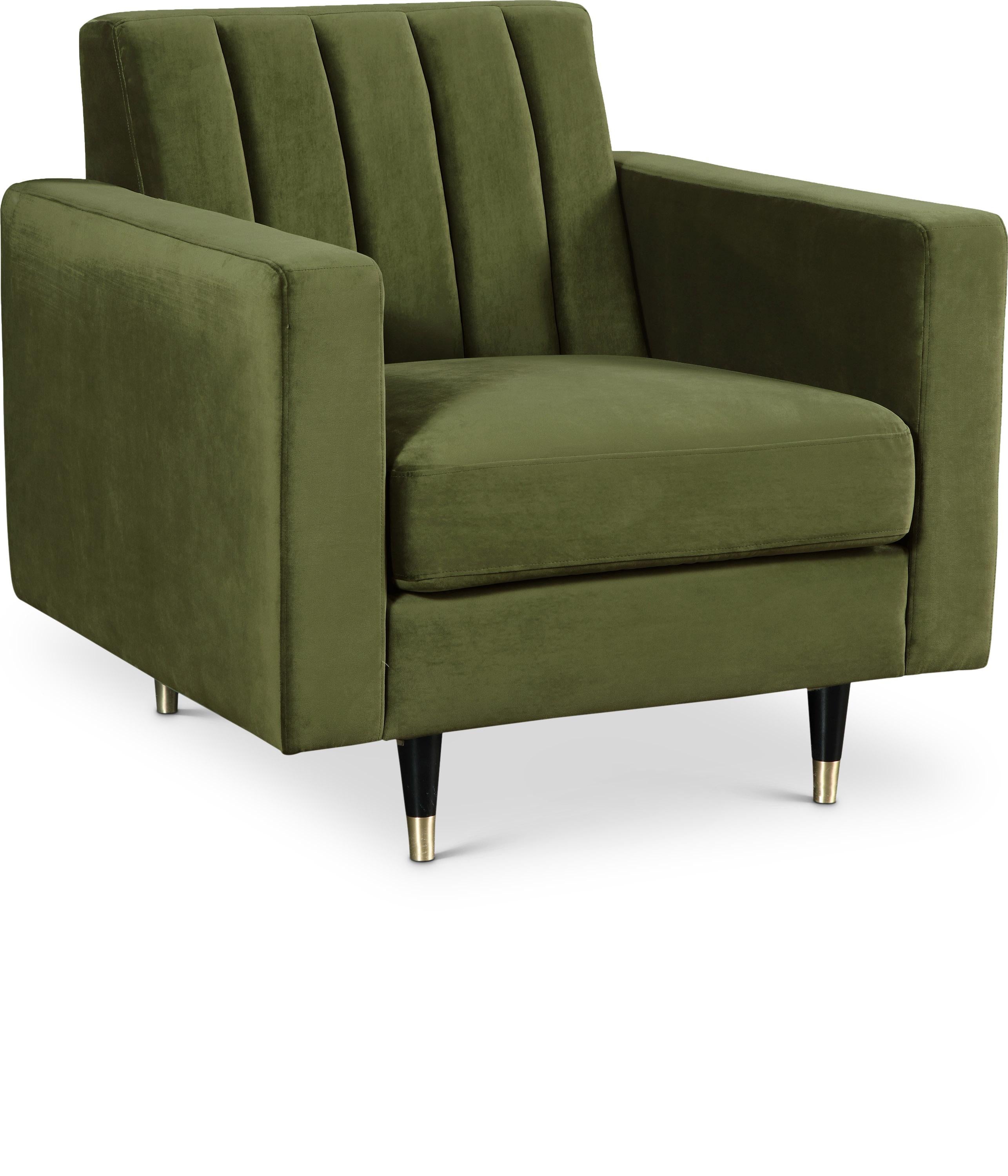 Lola Olive Velvet Chair - Luxe Home Furnishings (Jersey City, NJ)
