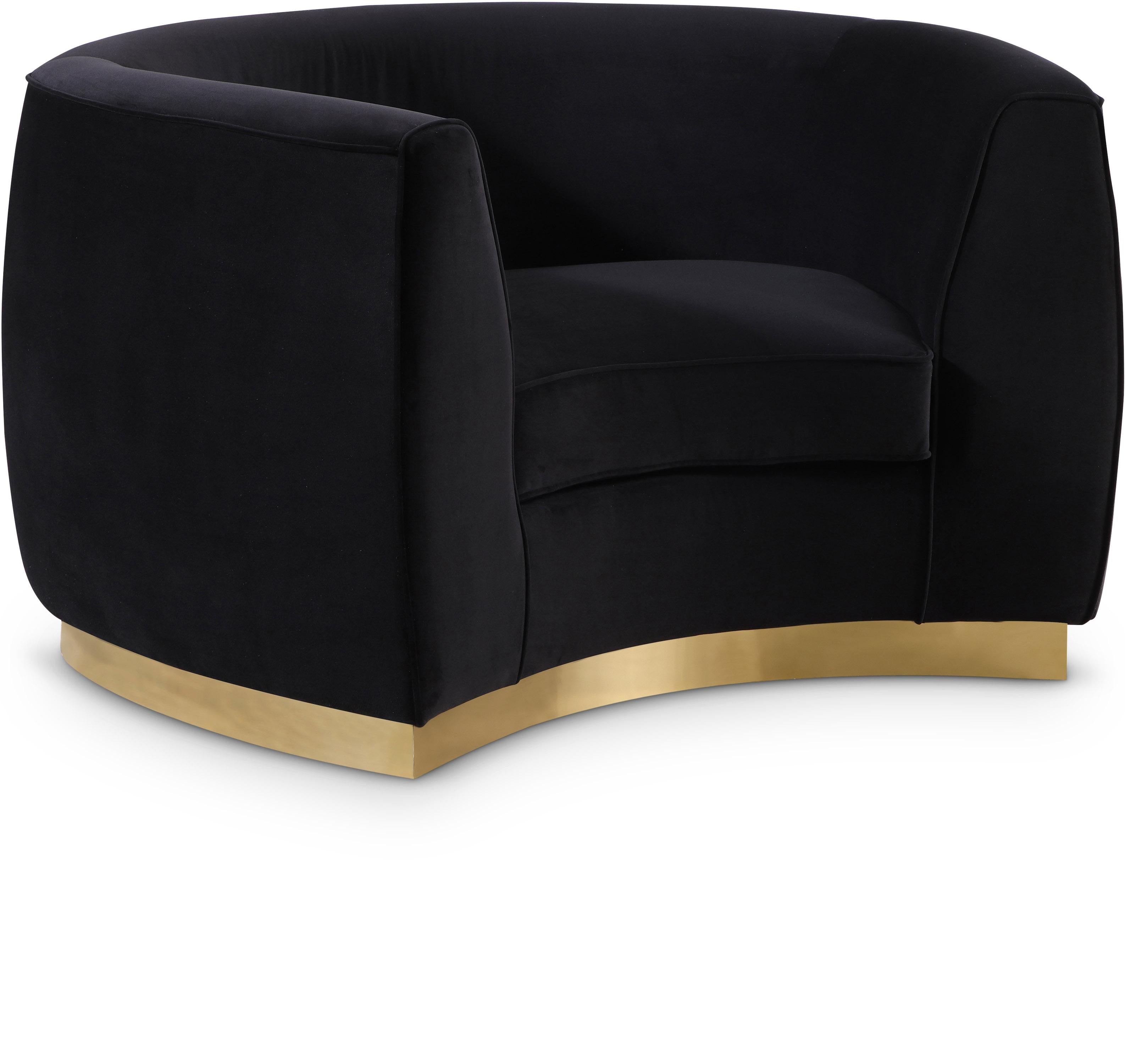 Julian Black Velvet Chair - Luxe Home Furnishings (Jersey City, NJ)