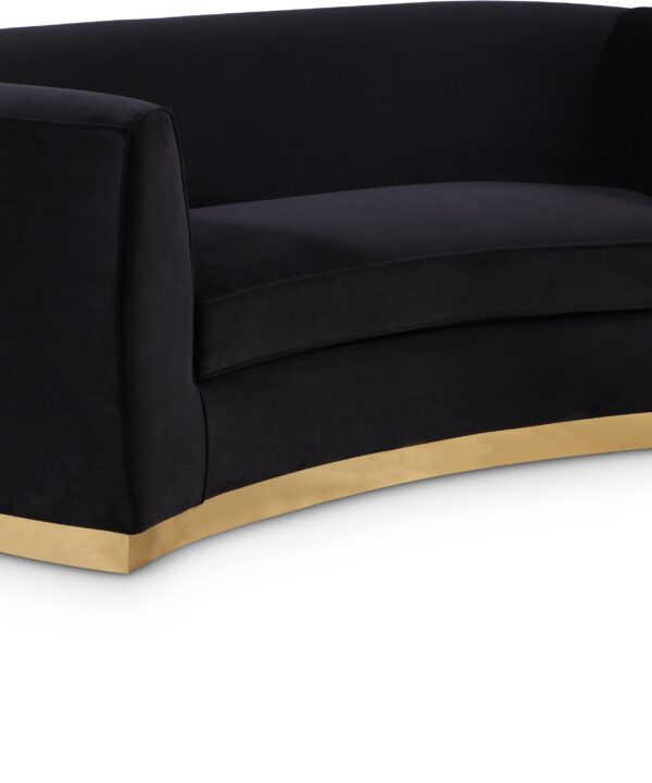 Julian Black Velvet Loveseat - Luxe Home Furnishings (Jersey City, NJ)