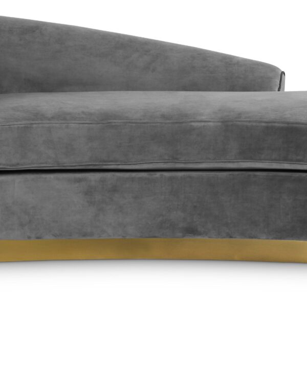 Julian Grey Velvet Chaise - Luxe Home Furnishings (Jersey City, NJ)