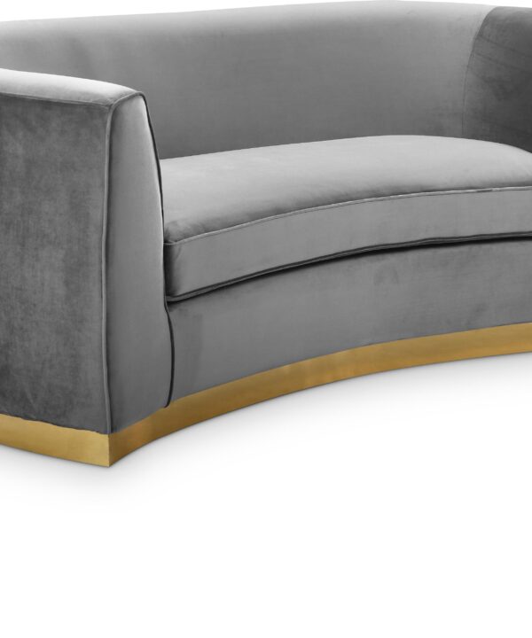 Julian Grey Velvet Loveseat - Luxe Home Furnishings (Jersey City, NJ)