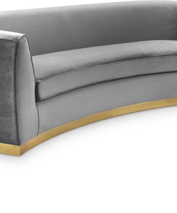 Julian Grey Velvet Sofa - Luxe Home Furnishings (Jersey City, NJ)