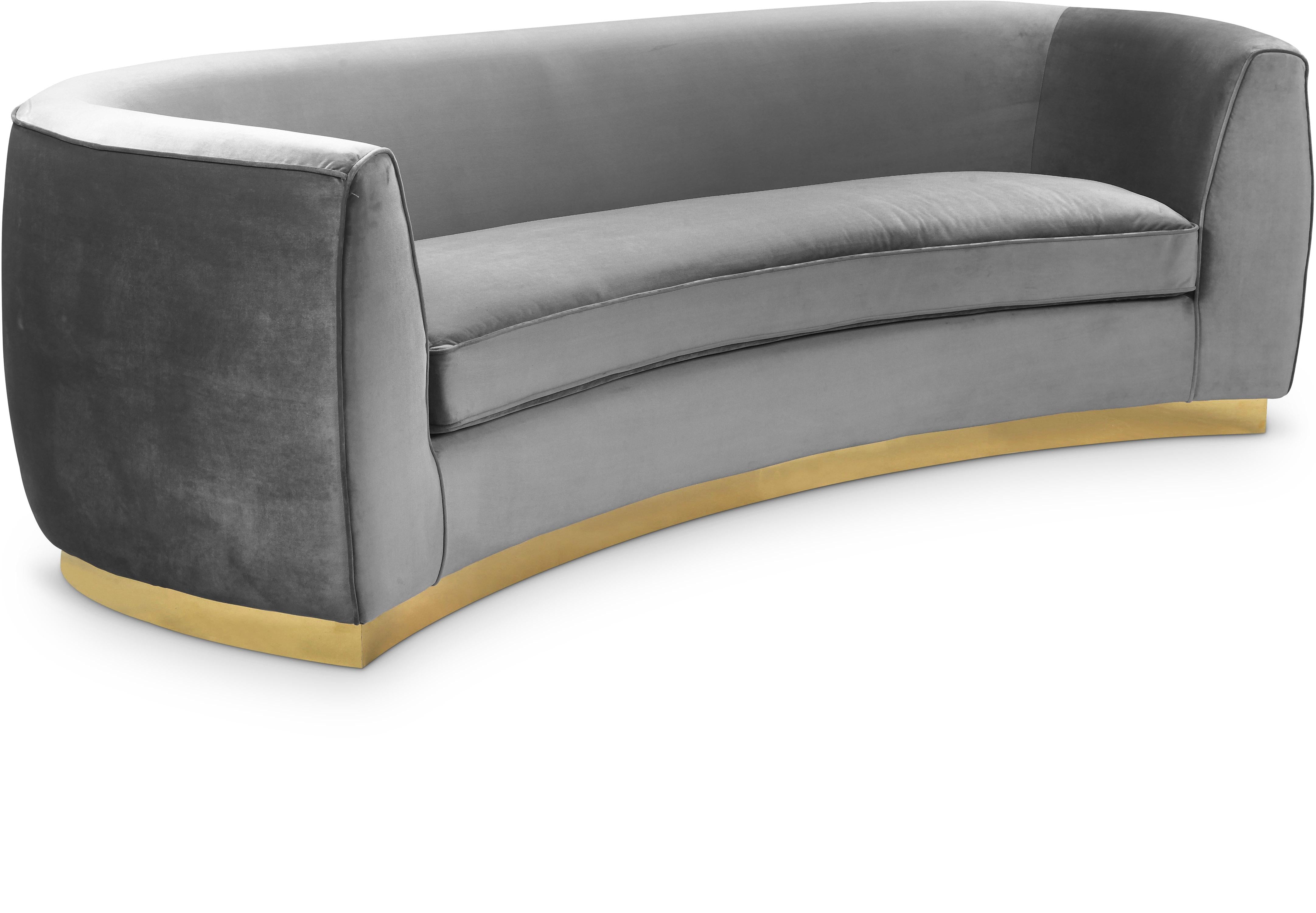 Julian Grey Velvet Sofa - Luxe Home Furnishings (Jersey City, NJ)