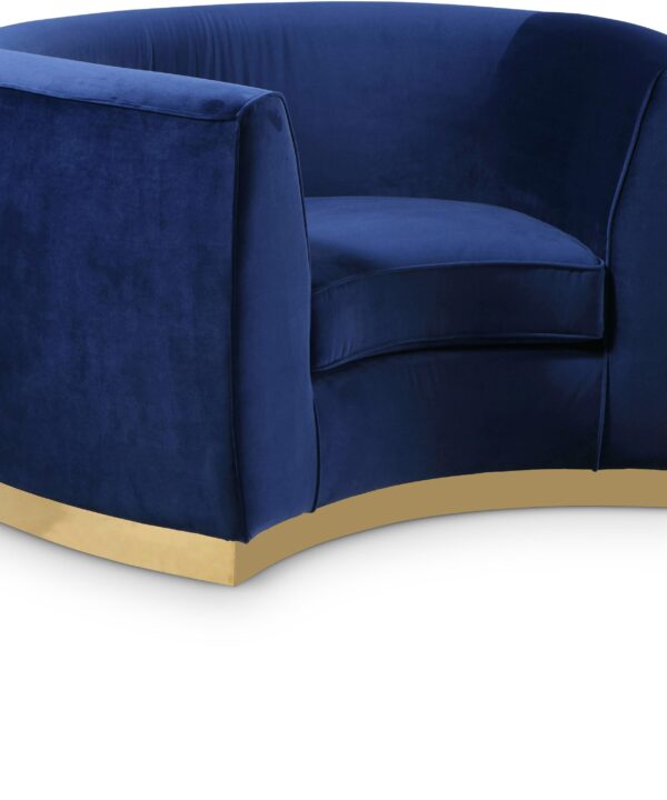 Julian Navy Velvet Chair - Luxe Home Furnishings (Jersey City, NJ)