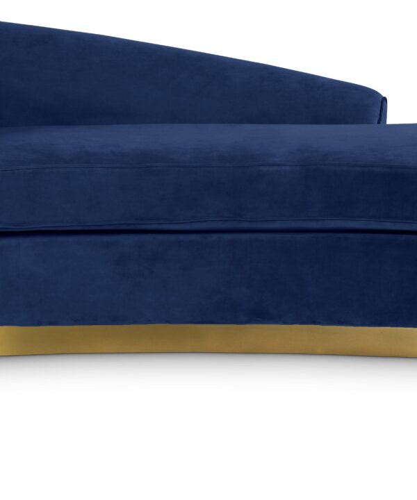 Julian Navy Velvet Chaise - Luxe Home Furnishings (Jersey City, NJ)