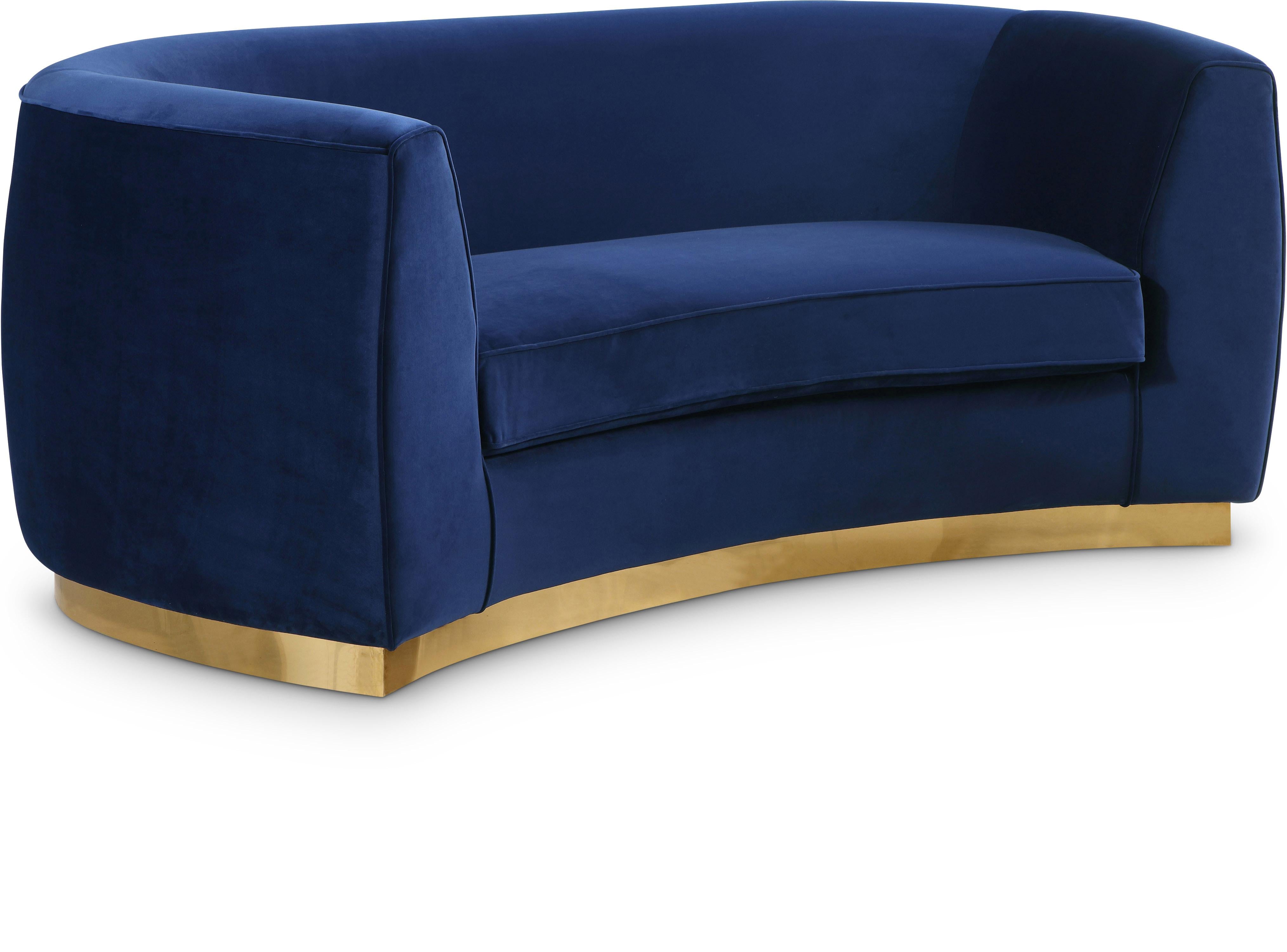 Julian Navy Velvet Loveseat - Luxe Home Furnishings (Jersey City, NJ)